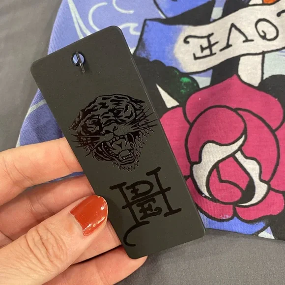 ❤️🔥🔥 ED HARDY “True to My love” tee size Small NWT - Picture 8 of 13